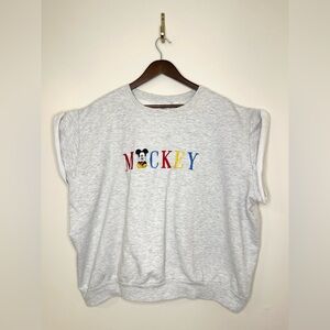 DISNEY Mickey Mouse Vintage Embroidered Custom Sweatshirt‎ Oversized Y2K 90s